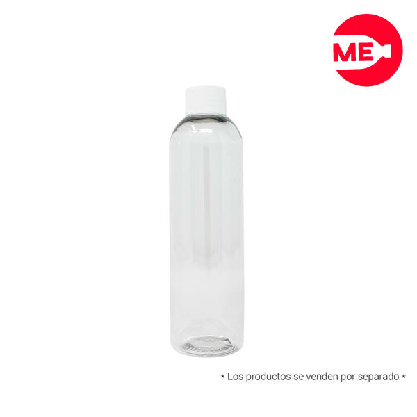 Envase Plástico Cilíndrico Bala 250 ML PET Cristal Boca 24-410
