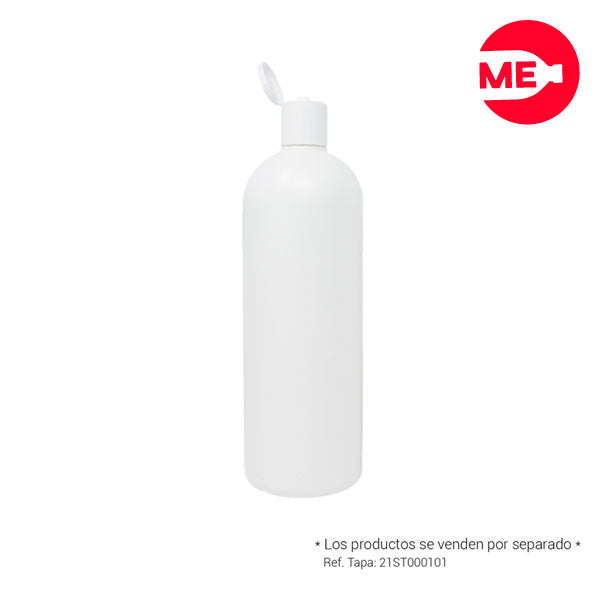 Envase Plástico Cilíndrico Bala 1000 ML PEAD Blanco Boca 28-415