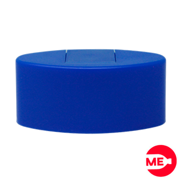 Tapa Plástica Flip Top Snap Ovalada Lisa PP Azul Boca 24 mm