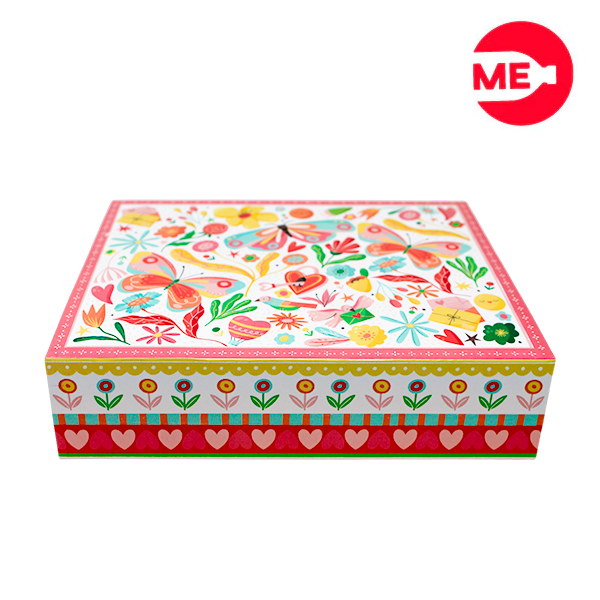 Empaque Caja  Rectangular en Propal 305 Blanco medidas: 18x15x5 cm. Fácil de Armar , Papel ecologico, Capacidad: 1 kilos