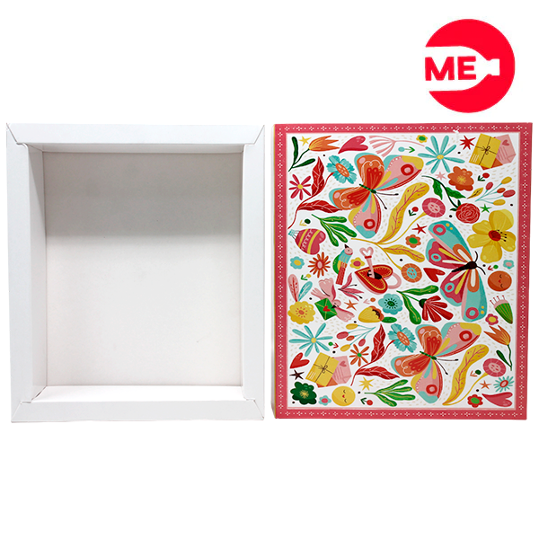 Empaque Caja  Rectangular en Propal 305 Blanco medidas: 18x15x5 cm. Fácil de Armar , Papel ecologico, Capacidad: 1 kilos