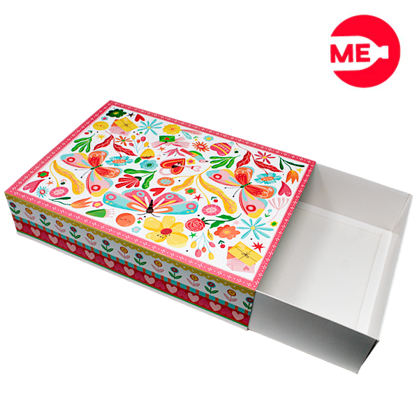 Empaque Caja  Rectangular en Propal 305 Blanco medidas: 35x25x8 cm. Fácil de Armar , Papel ecologico, Capacidad: 3 kilos