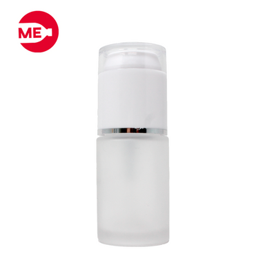Envase Dispensador Vidrio Opaco 30 ml con tapa Blanco 1