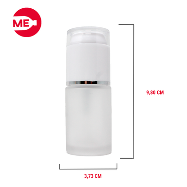 Envase Dispensador Vidrio Opaco 30 ml con tapa Blanco 2