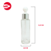 Envase Gotero Vidrio Transparente 50 ml con tapa Plata 2