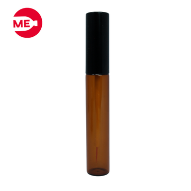 Envase Maquillaje Vidrio Delineador de ojos Ambar 10 ml con tapa Negra 1