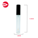 Envase Maquillaje Vidrio Brillo Labios Transparente 10 ml con tapa Negra 2