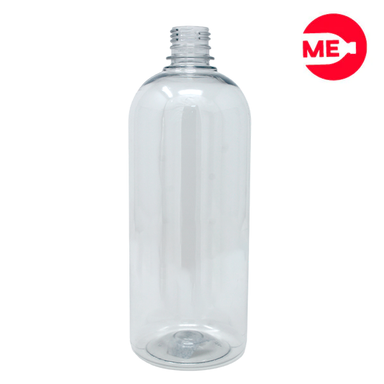 Envase Plástico Cilindrico Bala 1000 Ml en PET Cristal Boca 28 MM