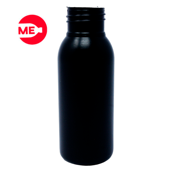 Envase plástico negro redondo con tapa transparente 6″. – Food