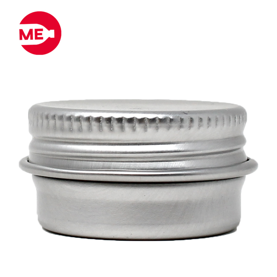Envase de Aluminio Plata 5 g con Tapa de Aluminio Plata Rosca Continua 25mm