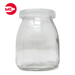 Envase Cremero de Vidrio Transparente 150 g con Tapa de Plástico Transparente  53mm 1