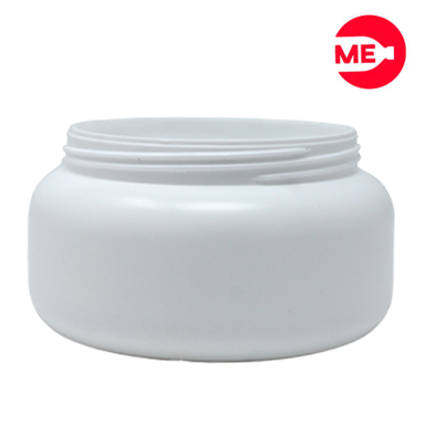 Pote Plástico Para Cremas 200 Ml en PEAD Blanco Boca 70 Mm