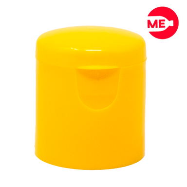 Tapa Plástica Flip-Top Lisa 24 Mm en PP Amarillo