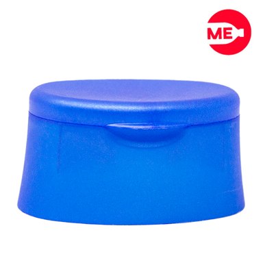 Sobretapa Plástica Flip-Top de 24 Snap Oval Mm en PP Azul Perlada