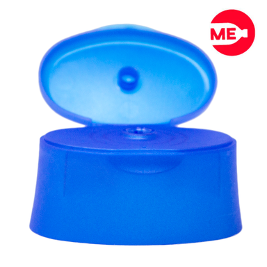 Sobretapa Plástica Flip-Top de 24 Snap Oval Mm en PP Azul Perlada-1