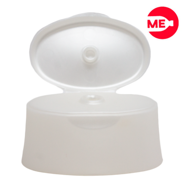 Sobretapa Plástica Flip-Top de 24 Snap Oval Mm en PP Blanco Perlado-1