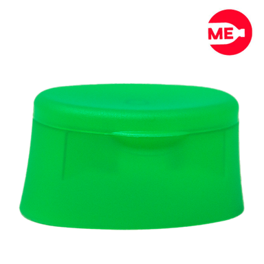 Sobretapa Plástica Flip-Top de 24 Mm Snap Oval en PP Verde Traslucido