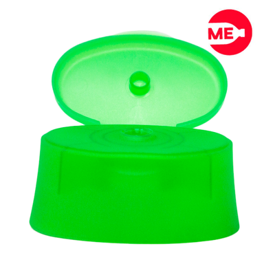 Sobretapa Plástica Flip-Top de 24 Mm Snap Oval en PP Verde Traslucido-1