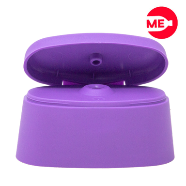 Sobretapa Plástica Flip-Top de 24 Mm Snap Ovalada Pequeña en PP Lila-1