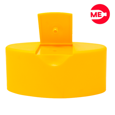 Sobretapa Plástica Flip-Top de 24 Mm Snap Ovalada en PP Amarillo Mostaza-1