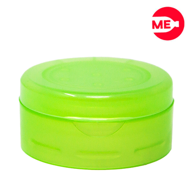 Tapa Plástica Talquera Flip-Top Snap 40 Mm en PP Verde Con Anillo Interrumpido