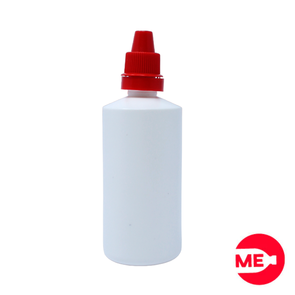 Envase Gotero Plástico Blanco en PEBD de 60 ML Con Tapa de Seguridad en PP Roja de Rosca Continua-1