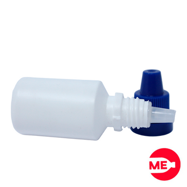 Envase Gotero Plástico Blanco en PEBD de 15 ML Con Tapa de Seguridad en PP Azul de Rosca Continua-2