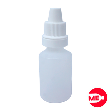 Envase Gotero Plástico Natural  en PEBD de 15 ML Con Tapa  de Seguridad en PP Blanca de Rosca Continua-1