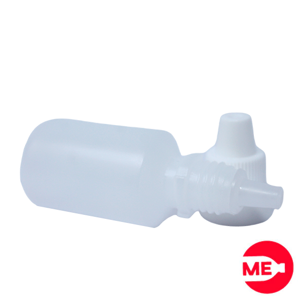 Envase Gotero Plástico Natural  en PEBD de 15 ML Con Tapa  de Seguridad en PP Blanca de Rosca Continua