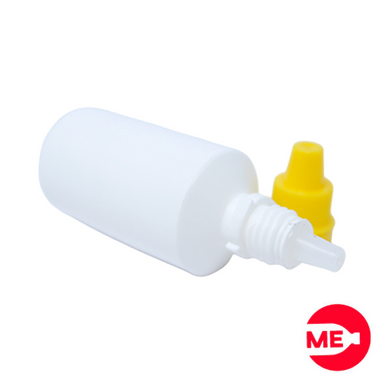Envase Gotero Plástico Blanco en PEBD de 30 ML Con Tapa  de Seguridad en PP Amarilla de Rosca Continua-2