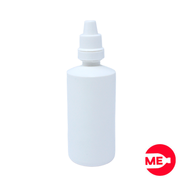 Envase Gotero Plástico Blanco en PEBD de 60 ML Con Tapa de Seguridad en PP Blanca de Rosca Continua