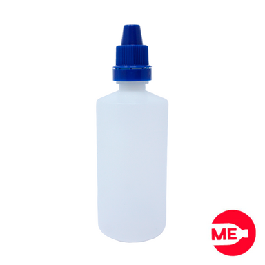Envase Gotero Plástico Natural  en PEBD de 60 ML Con Tapa  de Seguridad en PP Azul de Rosca Continua-1