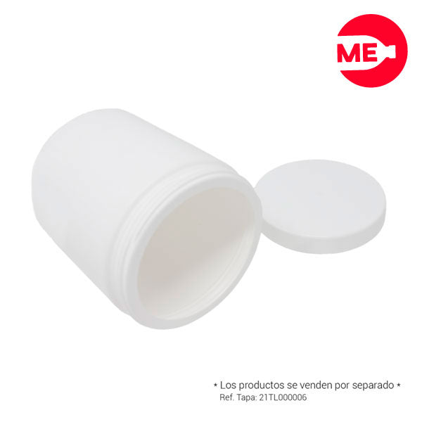 Pote Plástico Nutricional Pared Sencilla 800 g PEAD Blanco Boca 98-SP 6