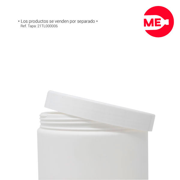 Pote Plástico Nutricional Pared Sencilla 1100 g PEAD Blanco Boca 98-SP 3