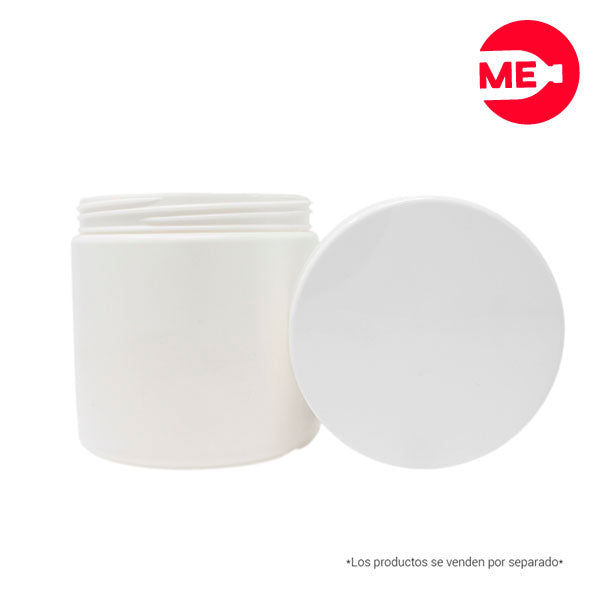 Pote Plástico Nutricional Pared Sencilla 400 g PEAD Blanco Boca 85-SP 4