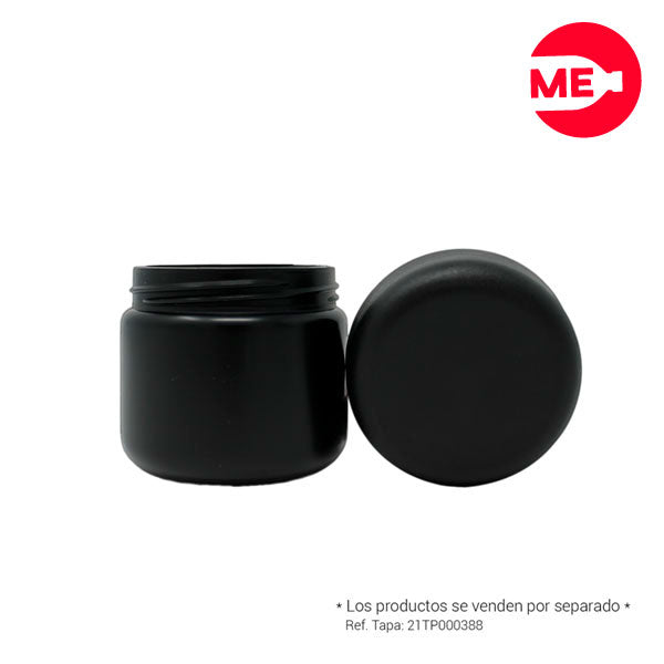 Pote Plástico Cilíndrico Pared Sencilla Base Redonda 120 g PP Negro Boca 57 3