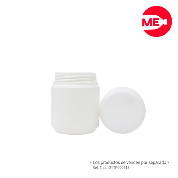 Pote Plástico Cilíndrico Pared Sencilla 100 g PEAD Blanco Boca 50-400 4