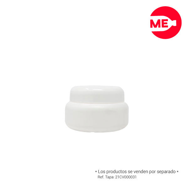 Pote Plástico Cilíndrico Pared Sencilla Base Redonda 100 g PEAD Blanco Boca 58-400 "N.A."
