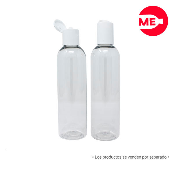 Envase Plástico Cilíndrico Bala 250 ML PET Cristal Boca 24-415