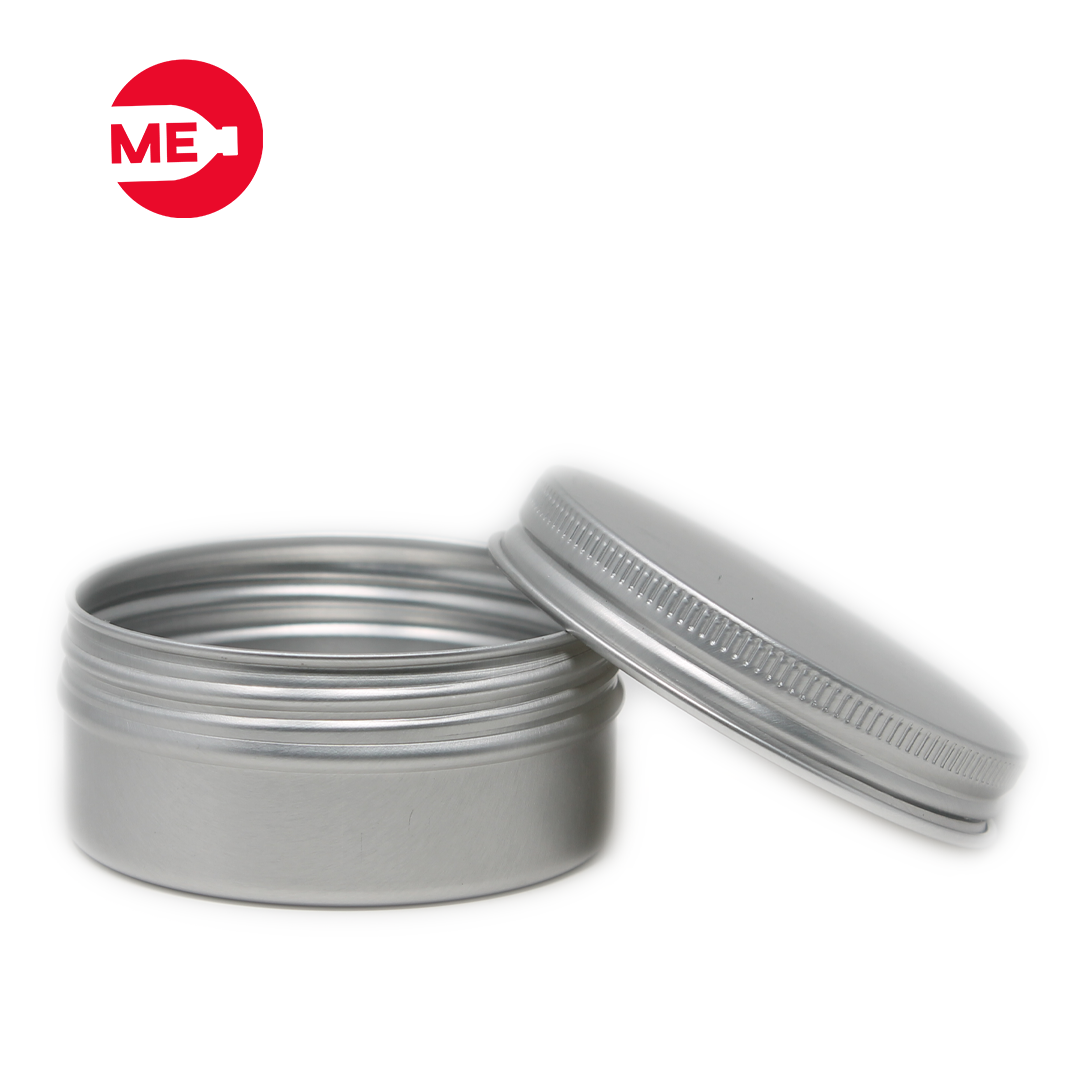 Envase de Aluminio Plata 20 g con Tapa de Aluminio Plata Rosca Continua 40mm