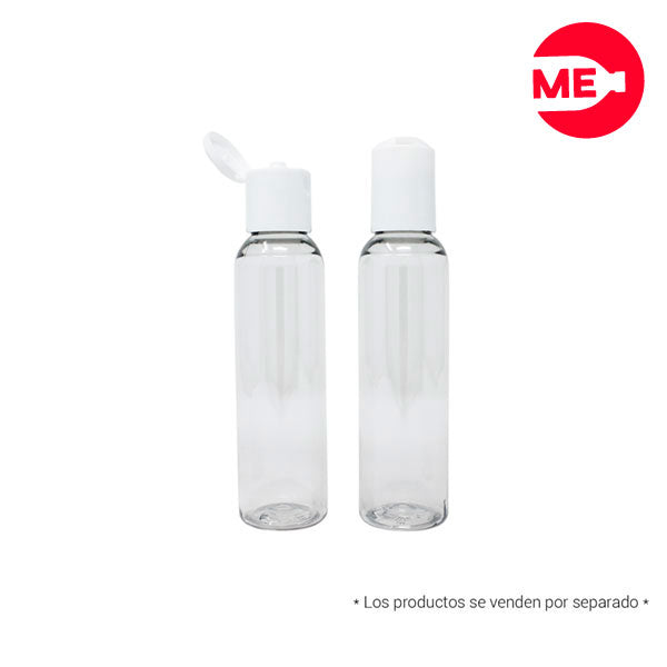 Envase Plástico Cilíndrico Bala 120 ML PET Cristal Boca 24-415 (5)