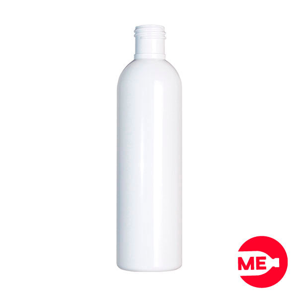 Envase Plástico Cilíndrico Bala 250 ML PET Blanco Boca 24-415