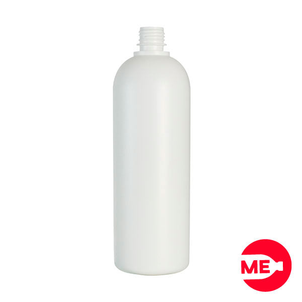 Envase Plástico Cilíndrico Bala 1000 ML PEAD Blanco Boca 28-SP