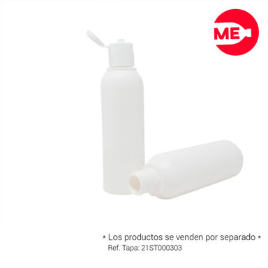 Envase Plástico Cilíndrico Bala 120 ML PEAD Blanco Boca 20-415
