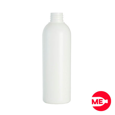 Envase Plástico Cilíndrico Bala 250 ML PEAD Blanco Boca 24-410