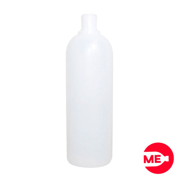 Envase Plástico Cilíndrico Bala 1000 ML PEAD Natural Boca 28-415