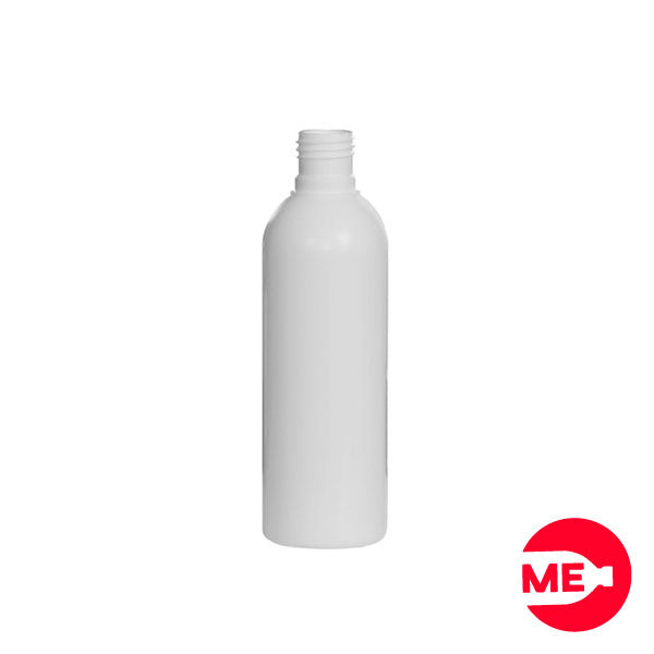 Envase Plástico Cilíndrico Bala 250 ML PEMD Blanco Boca 24-415