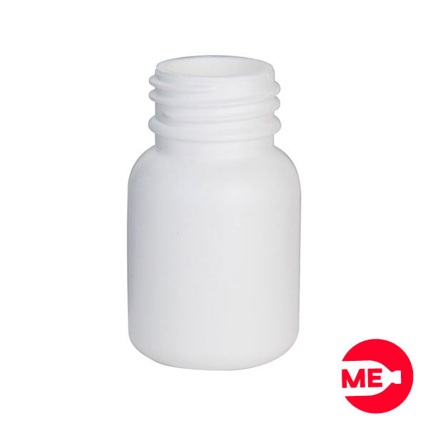 Envase Plástico Cilíndrico 30 ML PEAD Blanco Boca 28-1716 "ISO"