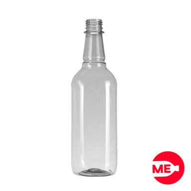 Envase Plástico Cuadrado 750 ML PET Cristal Boca 28-1816