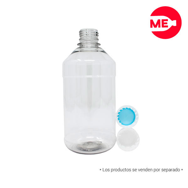 Envase Plástico Farmacéutico 500 ML PET Cristal Boca 28-1816 (2)